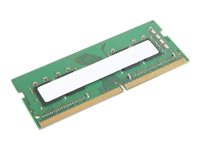 Lenovo - DDR4 - module - 8 Go - SO DIMM 260 broches - 3200 MHz / PC4-25600 - 1.2 V - mémoire sans tampon - non ECC - pour ThinkCentre M70q; M80q; M90a; M90q; ThinkPad E14 Gen 2; E15 Gen 2; L14 Gen 1; L15 Gen 1; P1 (3rd Gen); P14s Gen 1; P15 Gen 1; P15s Gen 1; P15v Gen 1; P17 Gen 1; T14 Gen 1; T15 Gen 1; T15p Gen 1; X1 Extreme (3rd Gen); ThinkStation P340; V14; V15; V30a-22; V30a-24; V35s 07 4X70Z90844