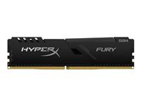 HyperX FURY - DDR4 - module - 8 Go - DIMM 288 broches - 2400 MHz / PC4-19200 - CL15 - 1.2 V - mémoire sans tampon - non ECC - noir HX424C15FB3/8