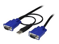 StarTech.com Câble pour Switch KVM VGA avec USB 2 en 1 - 1.80m - Câble clavier/vidéo/souris/USB - USB, HD-15 (VGA) (M) pour HD-15 (VGA) (M) - 1.83 m - noir - pour P/N: CAB831HDU, RACKCONS1908, SV1631DUSBUK, SV565DUTPU, SV565UTPUL, SV831DUSBUK SVECONUS6