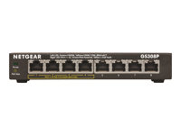 NETGEAR GS308P - Commutateur - non géré - 4 x 10/100/1000 (PoE) + 4 x 10/100/1000 - de bureau, fixation murale - PoE (53 W) GS308P-100PES