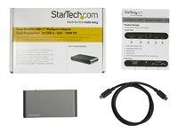 StarTech.com USB C Dock, 4K Dual Monitor DisplayPort, Mini Laptop Docking Station, 100W Power Delivery Passthrough, GbE, 2-Port USB-A Hub, USB Type-C Multiport Adapter 3.3' Cable, Dual DP - Portable USB-C Dock (DK30C2DAGPD) - Station d'accueil - USB-C - 2 x DP - 1GbE - pour P/N: ARMBARDUO, ARMBARDUOV, ARMDUAL, ARMDUAL30, ARMDUALV, ARMSLIMDUO DK30C2DAGPD