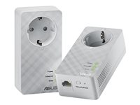 ASUS PL-E52P DUO - Kit d'adaptation pour courant porteur - GigE, HomePlug AV (HPAV) - Branchement mural (pack de 2) PL-E52P DUO