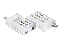 AXIS T8640 Ethernet Over Coax Adaptor PoE+ - Convertisseur de support - 100Mb LAN - plus de Coax - 10Base-T, 100Base-TX - RJ-45 / BNC (pack de 2) - pour AXIS D3110, M3067, M3068, M3085, M3086, M5075, P1346, P1455, P5534, Q1656, Q1715, Q1942 5026-401