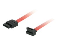 C2G 180 Degree to 90 Degree Right Angle Serial ATA (SATA) Cable - Câble SATA - Serial ATA 150/300/600 - SATA (F) pour SATA (F) - 50 cm - connecteur à 90°, connecteur à angle droit - rouge 81824