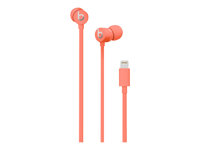 Beats urBeats3 - Écouteurs avec micro - intra-auriculaire - filaire - Lightning - isolation acoustique - Corail - pour iPad/iPhone/iPod (Lightning) MUHV2ZM/A