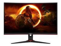 AOC Gaming C27G2E/BK - Écran LED - jeux - incurvé - 27" - 1920 x 1080 Full HD (1080p) @ 165 Hz - VA - 350 cd/m² - 3000:1 - 1 ms - 2xHDMI, VGA, DisplayPort - haut-parleurs - noir, rouge C27G2E/BK