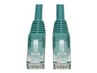 Tripp Lite 10ft Cat6 Gigabit Snagless Molded Patch Cable RJ45 M/M Green 10' - Cordon de raccordement - RJ-45 (M) pour RJ-45 (M) - 3 m - UTP - CAT 6 - moulé, sans crochet, bloqué - vert N201-010-GN