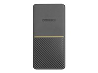 OtterBox - Banque d'alimentation - 20000 mAh - 18 Watt - 3 A - PD 3.0, QC 3.0 - 2 connecteurs de sortie (USB, USB-C) - sur le câble : USB, USB-C 78-52568