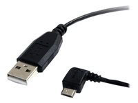 StarTech.com Câble USB 2.0 A vers Micro B coudé à angle gauche de 1,8 m - Cordon USB vers Micro USB - M/M - Noir - Câble USB - USB (M) pour Micro-USB de type B (M) - USB 2.0 - 1.8 m - connecteur à 90°, connecteur à angle gauche - noir - pour P/N: USB2PCARBK, USB2PCARBKS, USBEXTAA10BK, USBEXTAA6BK, USBLT2PCARW, USBUB2PCARB UUSBHAUB6LA