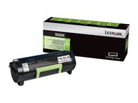 Lexmark 502H - À rendement élevé - noir - original - cartouche de toner LCCP, LRP - pour Lexmark MS310, MS410, MS510, MS610 50F2H00