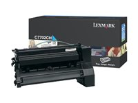 Lexmark - À rendement élevé - cyan - original - cartouche de toner LCCP - pour Lexmark C770dn, C770dtn, C770n, C772, C772dn, C772dtn, C772n, X772e, X772es C7702CH