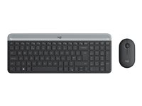 Logitech Slim Wireless Combo MK470 - Ensemble clavier et souris - sans fil - 2.4 GHz - International US - graphite 920-009204