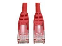 Tripp Lite 15ft Cat6 Gigabit Snagless Molded Patch Cable RJ45 M/M Red 15' - Cordon de raccordement - RJ-45 (M) pour RJ-45 (M) - 4.57 m - UTP - CAT 6 - moulé, sans crochet, bloqué - rouge N201-015-RD