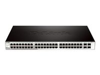 D-Link Web Smart DGS-1210-52 - Commutateur - Géré - 48 x 10/100/1000 + 4 x Gigabit SFP - de bureau, Montable sur rack DGS-1210-52