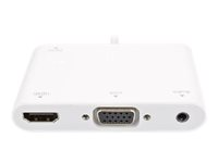 MCL - Adaptateur vidéo - DisplayPort mâle pour HD-15 (VGA), jack mini, HDMI, Micro-USB Type A - 21 cm - support 4K, Opération double écran, support de double écran 1080p CG-297AC