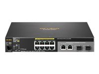 HPE Aruba 2530-8-PoE+ Internal Power Supply - Commutateur - Géré - 8 x 10/100 (PoE+) + 2 x combo Gigabit Ethernet / SFP Gigabit - de bureau, Montable sur rack, fixation murale - PoE+ JL070A