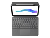 Logitech Folio Touch - Clavier et étui - avec trackpad - rétroéclairé - Apple Smart connector - QWERTY - Espagnol - graphite - pour Apple 11-inch iPad Pro (1ère génération, 2e génération) 920-009749