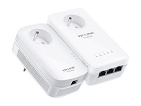 TP-LINK TL-WPA8635P KIT - Pont - commutateur 3 ports - GigE, HomePlug AV (HPAV) 2.0, IEEE 1901 - 802.11a/b/g/n/ac - Bande double - Branchement mural TL-WPA8635P KIT