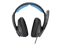 EPOS I SENNHEISER GSP 300 - Micro-casque - circum-aural - filaire - jack 3,5mm - isolation acoustique - noir, bleu 1000238