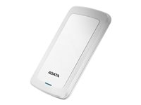 ADATA HV300 - Disque dur - 1 To - externe (portable) - USB 3.1 - AES 256 bits - blanc AHV300-1TU31-CWH