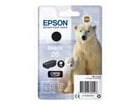 Epson 26 - 6.2 ml - noir - original - emballage coque avec alarme radioélectrique/ acoustique - cartouche d'encre - pour Expression Premium XP-510, 520, 600, 605, 610, 615, 620, 625, 700, 710, 720, 800, 810, 820 C13T26014022