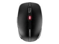 CHERRY MW 8 Advanced - Souris - ergonomique - optique - 6 boutons - sans fil - 2.4 GHz - récepteur sans fil USB - noir JW-8000