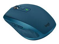 Logitech MX Anywhere 2S - Souris - laser - 7 boutons - sans fil - Bluetooth, 2.4 GHz - récepteur sans fil USB - sarcelle de minuit 910-005154