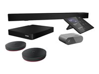 Lenovo ThinkSmart Core - Full Room Kit - kit de vidéo-conférence - avec 3 ans de support Lenovo Premier + première année de maintenance - Certifié pour Microsoft Teams Rooms - noir corbeau avec fond rouge 11S30008FR