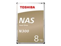 Toshiba N300 - Disque dur - 8 To - interne - 3.5" - SATA 6Gb/s - 7200 tours/min - mémoire tampon : 128 Mo HDWN180EZSTA