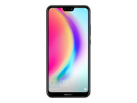 Huawei P20 lite - Smartphone - double SIM - 4G LTE - 64 Go - microSD slot - GSM - 5.84" - 2280 x 1080 pixels - LTPS TFT - RAM 4 Go (caméra avant 16 MP) - 2x caméras arrière - Android - noir minuit 51092FTN