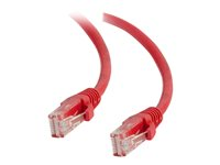 C2G Cat5e Booted Unshielded (UTP) Network Patch Cable - Cordon de raccordement - RJ-45 (M) pour RJ-45 (M) - 2 m - UTP - CAT 5e - moulé, sans crochet, bloqué - rouge 83223