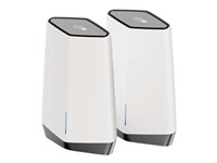 NETGEAR Orbi Pro SXK80B4 - Système Wi-Fi (routeur, 3 rallonges) - maillage - GigE, 2.5 GigE - 802.11a/b/g/n/ac/ax - Tri-bande - fixation murale, montable sur plafond SXK80B4-100EUS