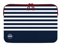 PORT Designs La Marinière - Housse d'ordinateur portable - mousse à mémoire de forme - 15.6" - blanc, marine 140417