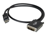 C2G 15ft DisplayPort to DVI-D Adapter Cable - M/M - Câble adaptateur - Conformité TAA - DisplayPort (M) pour DVI-D (M) - 4.57 m - vis moletées, support 1920 x 1200 (WUXGA) - noir 54342