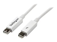 StarTech.com Câble Thunderbolt 1 m M/M Blanc - Cordon Thunderbolt pour Apple® Mac®, MacBook Pro® etc - 2x Thunderolt (Mâle), 1m Blanc - Câble Thunderbolt - Mini DisplayPort (M) pour Mini DisplayPort (M) - Thunderbolt 2 - 1 m - blanc TBOLTMM1MW