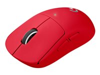 Logitech G PRO X SUPERLIGHT - Souris - optique - 5 boutons - sans fil - 2.4 GHz - récepteur USB Logitech LIGHTSPEED - rouge 910-006785