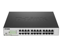 D-Link DGS 1100-24P - Commutateur - Géré - 12 x 10/100/1000 (PoE+) + 12 x 10/100/1000 - de bureau, Montable sur rack - PoE+ (100 W) DGS-1100-24P
