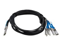 StarTech.com Câble QSFP+ vers 4x SFP+ de 3 m - Conforme à MSA - Cordon QFSP+ 40G vers 4x SFP+ 10G - Câble Twinax passif - Câble DAC - Câble éclaté - QSFP+ verrouillé pour SFP+ verrouillé - 3 m - twinaxial - SFF-8431/SFF-8432/SFF-8436 - passif - noir QSFP4SFPPC3M