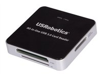 USRobotics USR8420 - Lecteur de carte - tout-en-un (CF I, MS, MS PRO, Microdrive, MMC, SD, SM, MS Duo, MS PRO Duo, MMCmobile, MMCplus, SDHC, MS PRO-HG Duo, SDHC UHS-I) - USB 3.0 USR8420