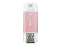 Transcend JetDrive Go 300 - Clé USB - 32 Go - USB 3.0 / Lightning - rose gold TS32GJDG300R