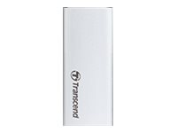 Transcend ESD240C - SSD - 480 Go - externe (portable) - M.2 - USB 3.1 Gen 2 (USB-C connecteur) - argent TS480GESD240C