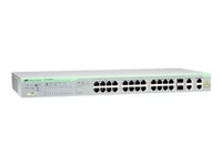 Allied Telesis AT FS750/28PS WebSmart - Commutateur - Géré - 20 x 10/100 (PoE) + 2 x SFP Gigabit combiné + 2 x 10/100/1000 + 4 x 10/100 (PoE+) - de bureau, Montable sur rack, fixation murale - PoE+ (193 W) AT-FS750/28PS-50