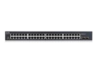 Zyxel GS1900-48 - Commutateur - intelligent - 48 x 10/100/1000 + 2 x Gigabit SFP - de bureau, Montable sur rack, fixation murale GS1900-48-EU0102F