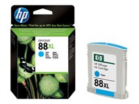 HP 88XL - 17.1 ml - à rendement élevé - cyan - originale - cartouche d'encre - pour Officejet Pro K5400, K550, K8600, L7480, L7550, L7555, L7590, L7650, L7681, L7710, L7750 C9391AE